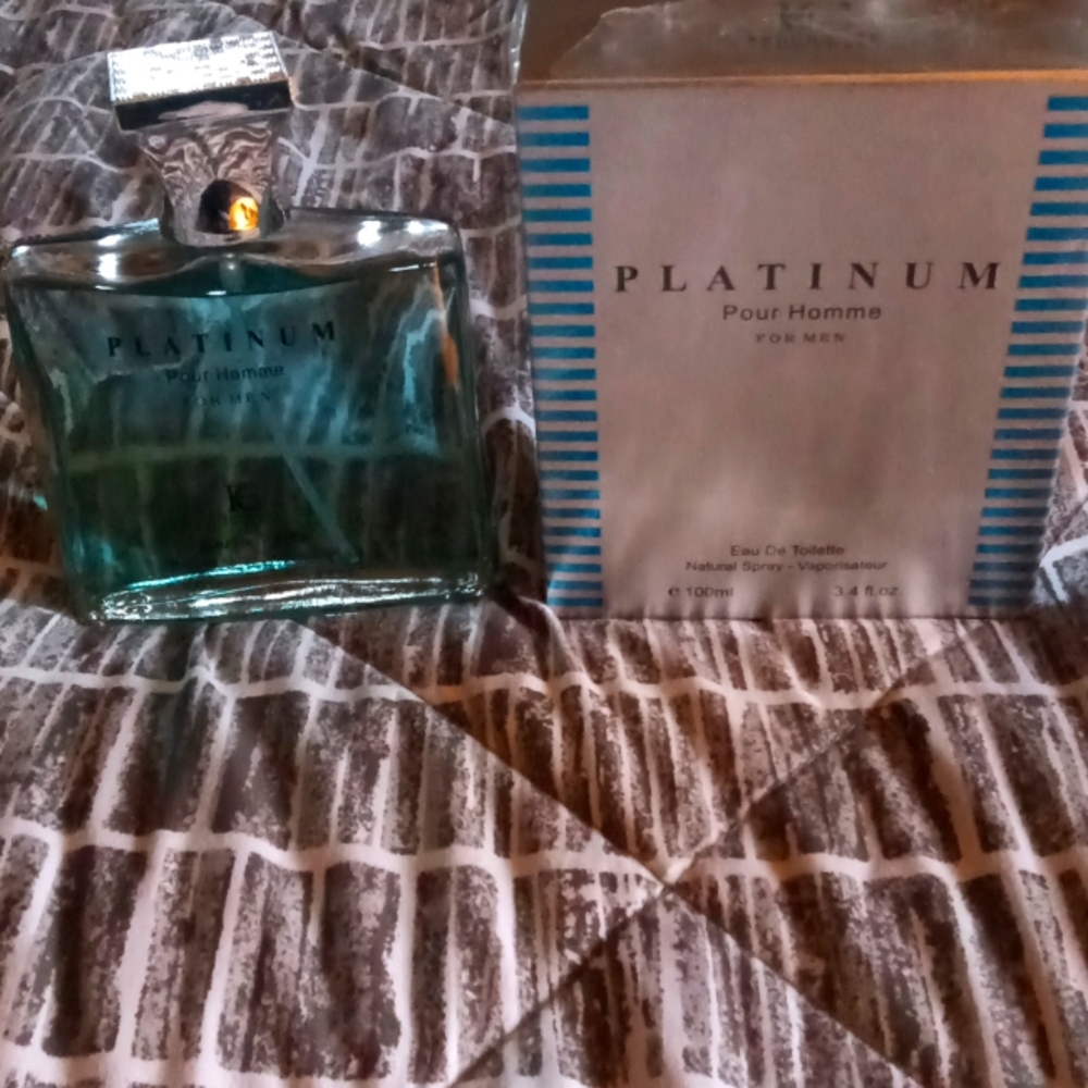 💙 Platinum 3.4 Oz Eau De Toilette Spray by Fragrance Couture NEW Box for Men